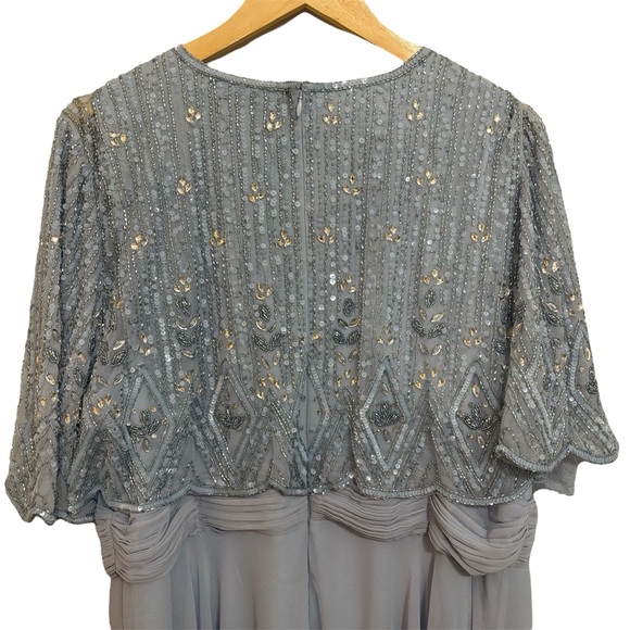MAC DUGGAL Beaded Overlay A-Line Gown NWOT - Picture 10 of 12